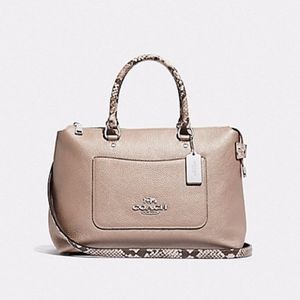 Coach Metallic Exotic Trim Emma Satchel